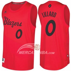 Maglie NBA Christmas 2016 Damian Lillard Portland Trail Blazers Rosso