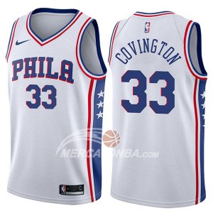 Maglie NBA Philadelphia 76ers Robert Covington Swingman Association 2017-18 Bianco
