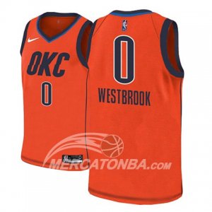 Maglia NBA Oklahoma City Thunder Russell Westbrook Earned 2018-19 Arancione