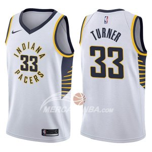 Maglie NBA Indiana Pacers Myles Turner Association 2017-18 Bianco