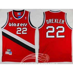 Maglie NBA Rivoluzione 30 Drexler,Portland Trail Blazers Rosso