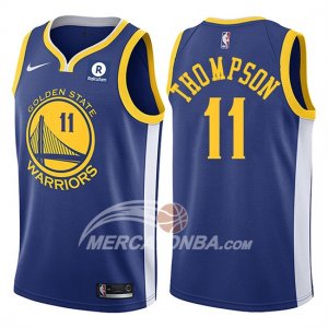 Maglie NBA Klay Thompson Golden State Warriors 2017-18 Blu
