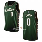 Maglia Boston Celtics Jayson Tatum NO 0 Citta 2022-23 Verde