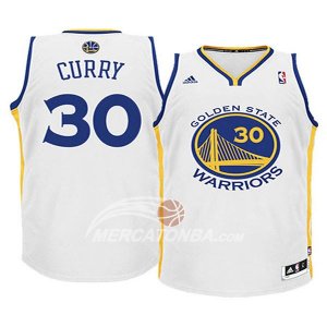 Maglie NBA Bambini Curry Golden State Warriors Bianco