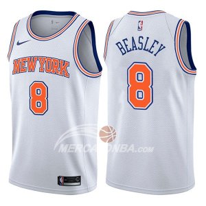 Maglie NBA New York Knicks Michael Beasley Statehombret 2017-18 Bianco
