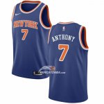 Maglia New York Knicks Carmelo Anthony NO 7 Icon Blu