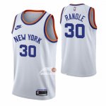 Maglia New York Knicks Julius Randle NO 30 75th Anniversary Bianco