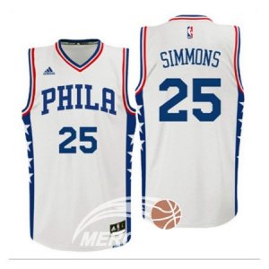 Maglie NBA Simmons,Philadelphia 76ers Bianco