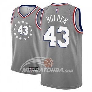 Maglie NBA Philadelphia 76ers Jonah Bolden Ciudad 2018-19 Grigio
