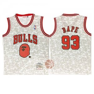 Maglia Chicago Bulls Bape Mitchell & Ness 1997-98 Grigio