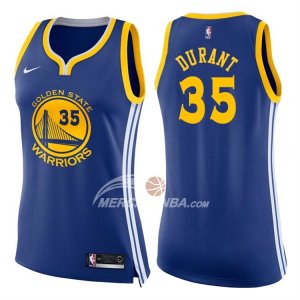 Maglie NBA Donna Kevin Durant Golden State Warriors Icon 2017-18 Blu