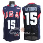 Maglia NBA Usa 2008 Anthony Blu