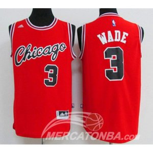 Maglie NBA Retro Legature Wade,Chicago Bulls Rosso