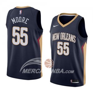 Maglie NBA New Orleans Pelicans E'twaun Moore Icon 2018 Blu