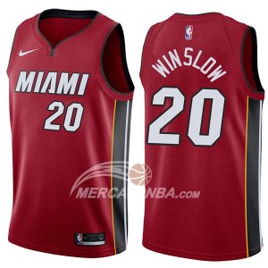 Maglie NBA Miami Heat Justise Winslow Statehombret 2017-18 Rosso