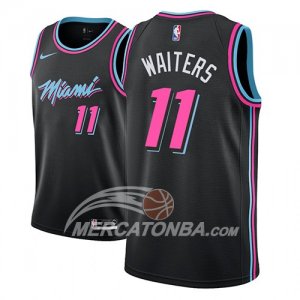 Maglie NBA Miami Heat Dion Waiters Ciudad 2018-19 Nero