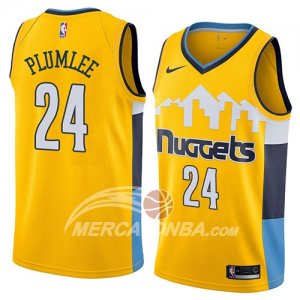 Maglie NBA Denver Nuggets Mason Plumlee Statement 2018 Giallo