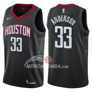 Maglie NBA Houston Rockets Ryan Anderson Statehombret 2017-18 Nero