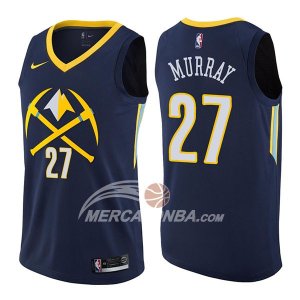 Maglie NBA Denver Nuggets Jamal Murray Ciudad 2017-18 Blu