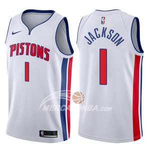 Maglie NBA Detroit Pistons Reggie Jackson Association 2017-18 Bianco