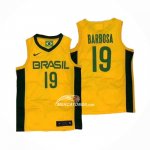 Maglia Brasile Leandro Barbosa No 19 2019 FIBA Baketball World Cup Giallo