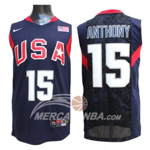 Maglie NBA Usa 2008 Anthony Blu