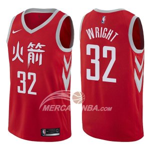 Maglie NBA Houston Rockets Brandan Wright Ciudad 2017-18 Rosso