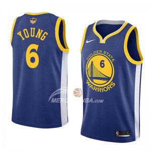 Maglie NBA Warriors Nick Young Finals Bound Icon 2017-18 Blu
