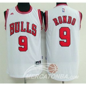 Maglie NBA Rondo,Chicago Bulls Bianco