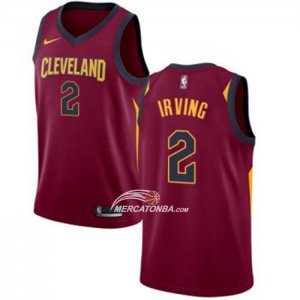 Maglia Cleveland Cavaliers Kyrie Irving NO 2 Icon 2018 Rosso