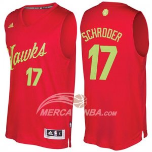 Maglie NBA Christmas 2016 Dennis Schroder Atlanta Hawks Rosso