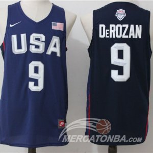 Maglie NBA Twelve USA Dream Team Derozan Blu