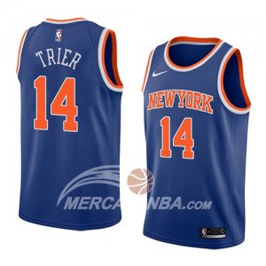 Maglie NBA New York Knicks Allonzo Trier Icon 2018 Blu