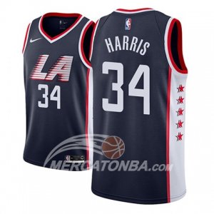 Maglie NBA Los Angeles Clippers Tobias Harris Ciudad 2018-19 Blu