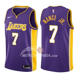 Maglie NBA Los Angeles Lakers Larry Nance Jr. Statehombret 2017-18 Viola