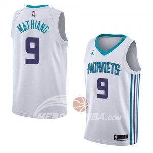 Maglie NBA Charlotte Hornets Mangok Mathiang Association 2018 Bianco