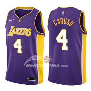 Maglie NBA Los Angeles Lakers Alex Caruso Statehombret 2017-18 Viola