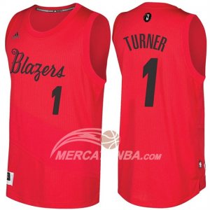 Maglie NBA Christmas 2016 Evan Turner Portland Trail Blazers Rosso