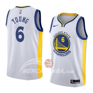 Maglie NBA Golden State Warriors Nick Young Association 2018 Bianco