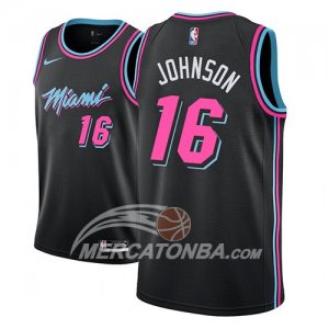 Maglie NBA Miami Heat James Johnson Ciudad 2018-19 Nero