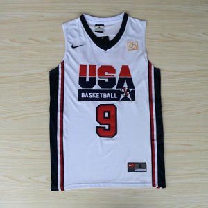 Maglie NBA Jordan,USA 1992 Bianco