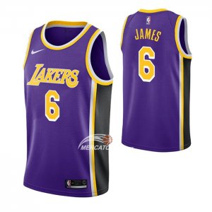 Maglia Los Angeles Lakers LeBron James Statement 2021-22 Viola