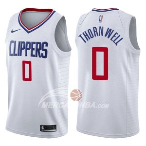 Maglie NBA Los Angeles Clippers Sindarius Thornwell Association 2017-18 Bianco