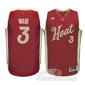 Maglie NBA Wade Christmas,Miami Heats Rosso