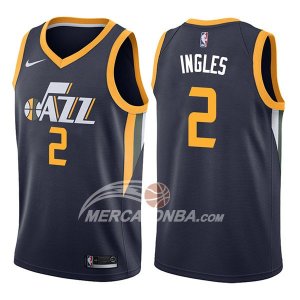 Maglie NBA Utah Jazz Joe Ingles Icon 2017-18 Blu
