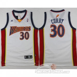 Maglie NBA Retro Curry,Golden State Warriors Bianco