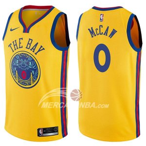 Maglie NBA Golden State Warriors Patrick Mccaw Chinese Heritage Ciudad 2017-18 Or