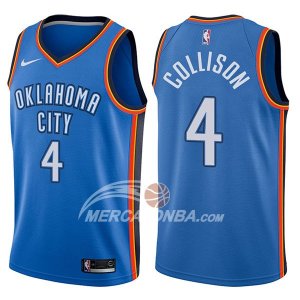 Maglie NBA Oklahoma City Thunder Nick Collison Swingman Icon 2017-18 Blu