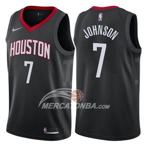 Maglie NBA Houston Rockets Joe Johnson Statehombret 2017-18 Nero