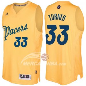 Maglie NBA Christmas 2016 Myles Turner Indiana Pacers Dorato